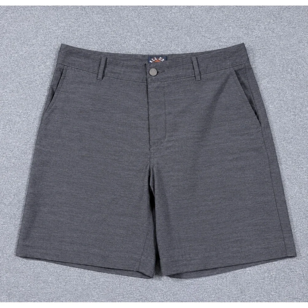 Faherty All Day Shorts Mens 32 Gray Recycled Hybrid Performance Chino Casual